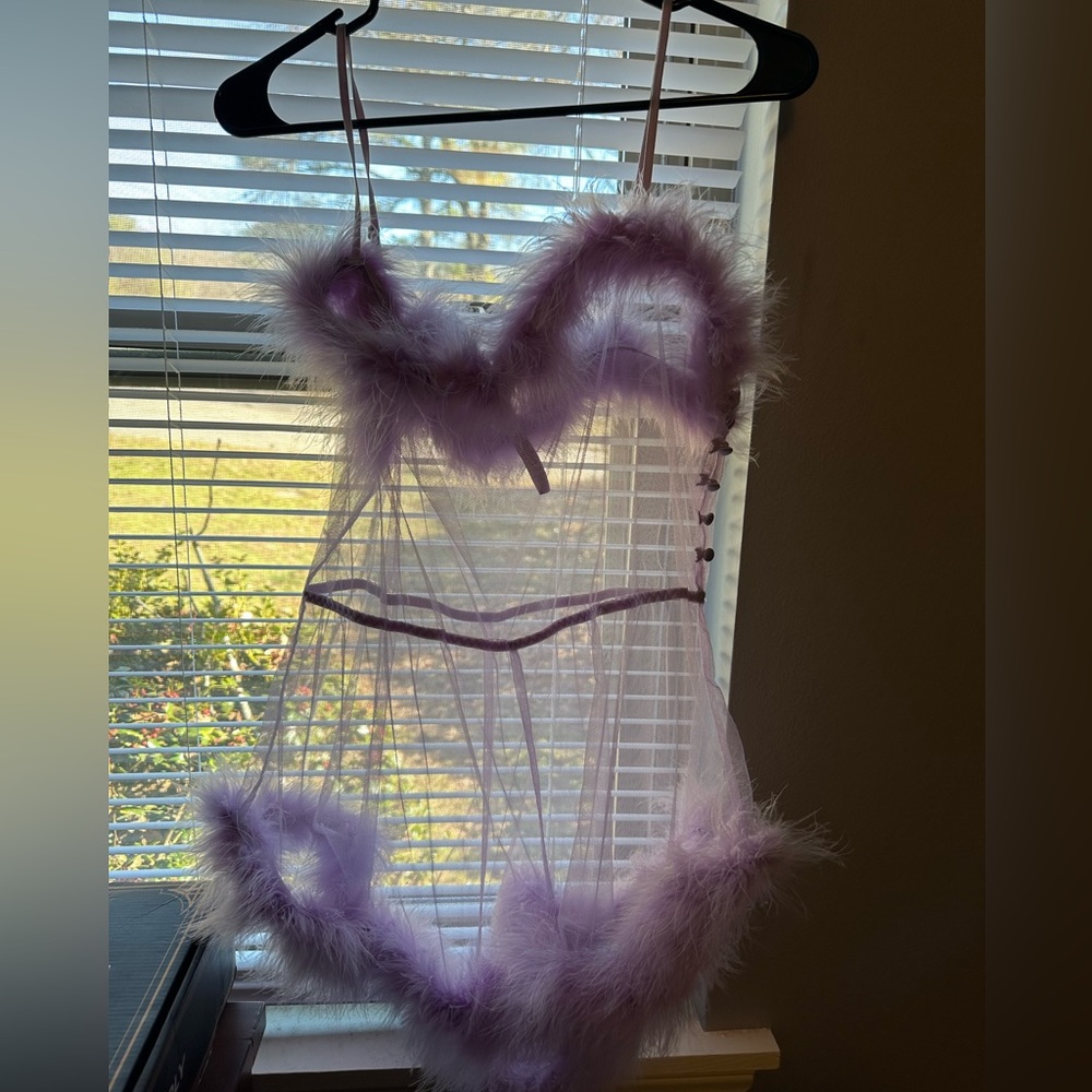 Savage X Fenty Lavender Romper w/ Nipple pasties